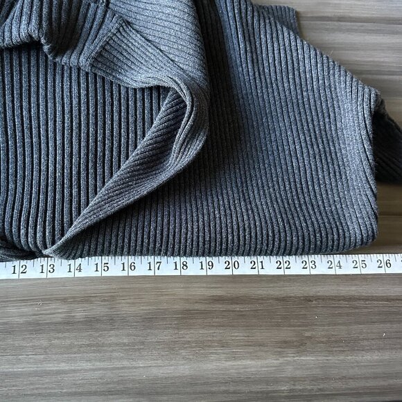 Cabi Oversized Cosmo Ribbed Sweater Zip Front Cardigan Charcoal Gray Size XXS - Picture 10 of 11